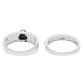 2 piece Sterling Silver Semi Mount Ring Setting Heart HT 7X7mm - Syzjewelry